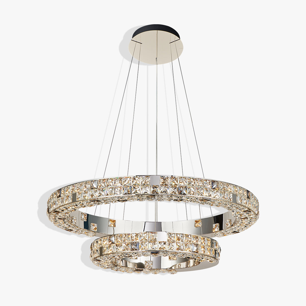 Halo K9 Crystal Chandelier 2 Rings_3 OHO Lighting