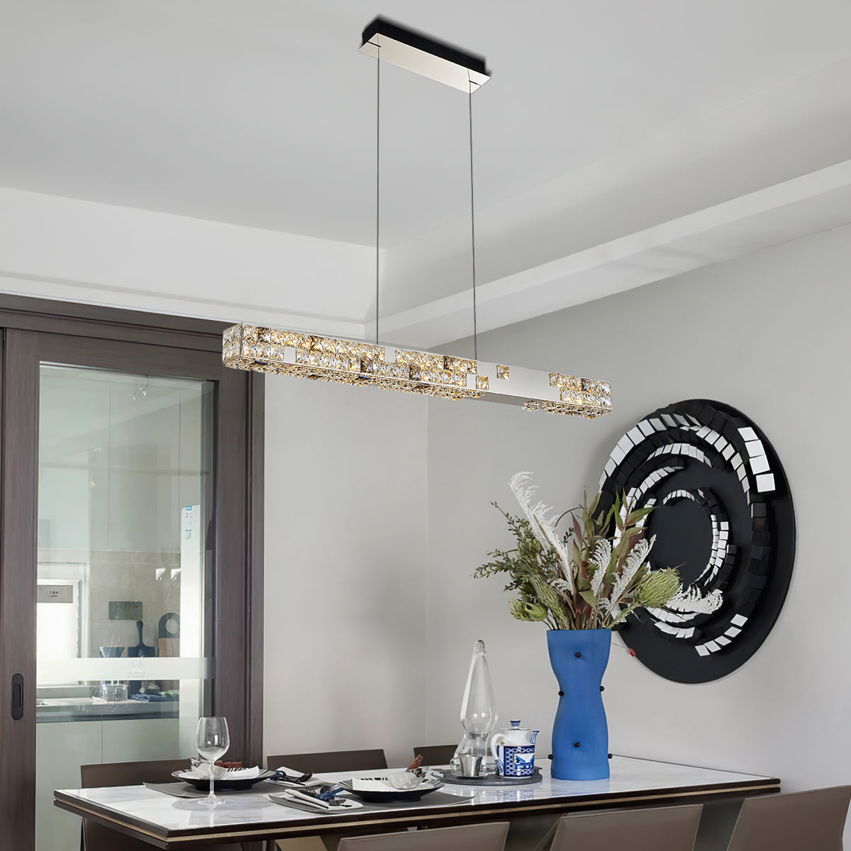 Linear Crystal Chandelier