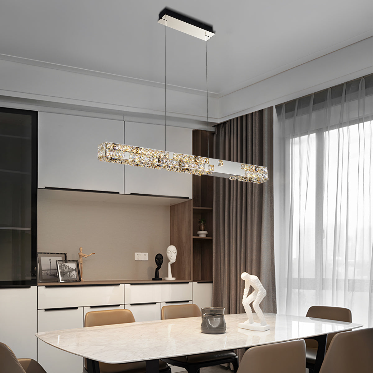 Linear Crystal Chandelier