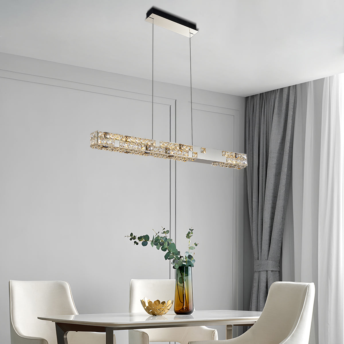 Linear Crystal Chandelier
