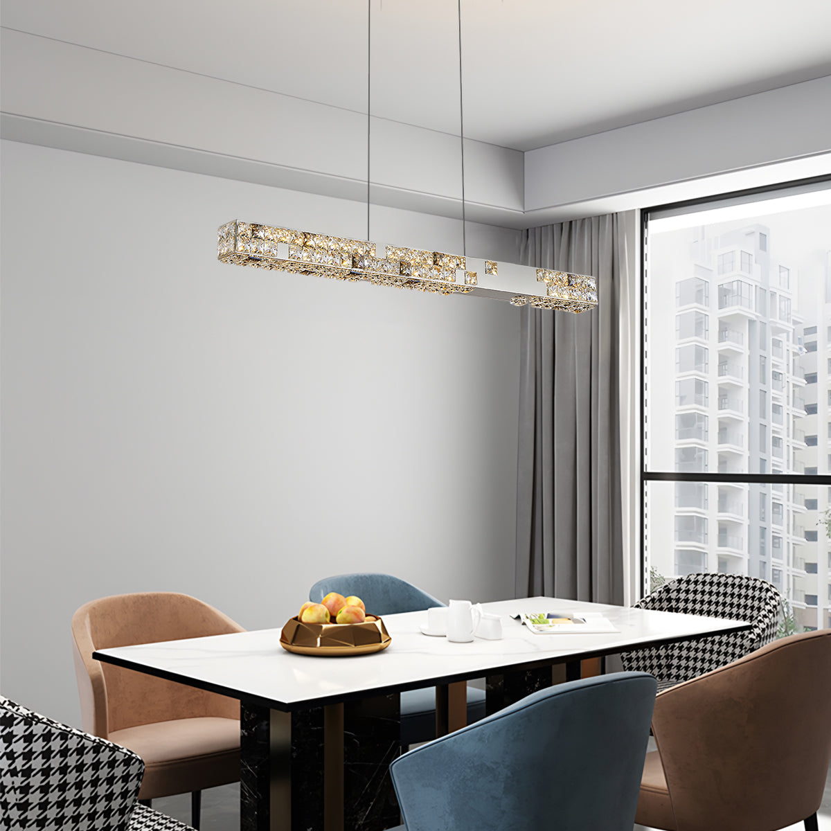 Linear Crystal Chandelier