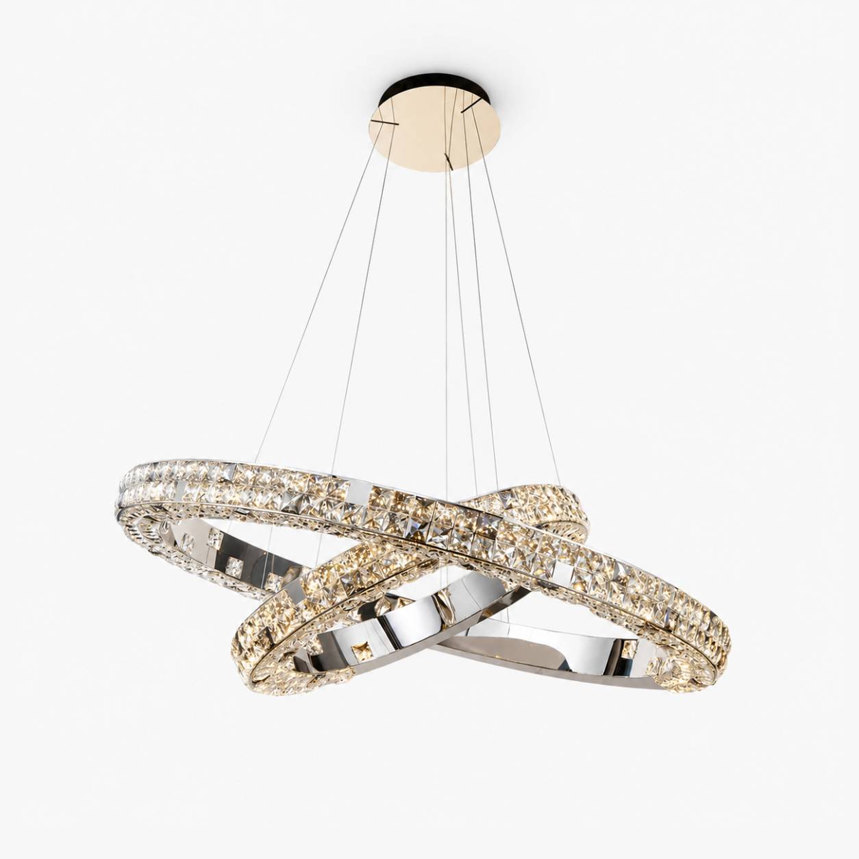 Halo K9 Crystal Chandelier 2A Rings_1 OHO Lighting