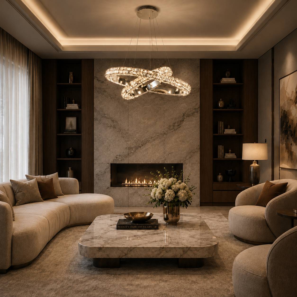 Halo K9 Crystal Chandelier 2A Rings_7 OHO Lighting