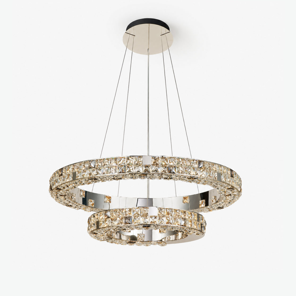 Halo K9 Crystal Chandelier 2 Rings_3 OHO Lighting