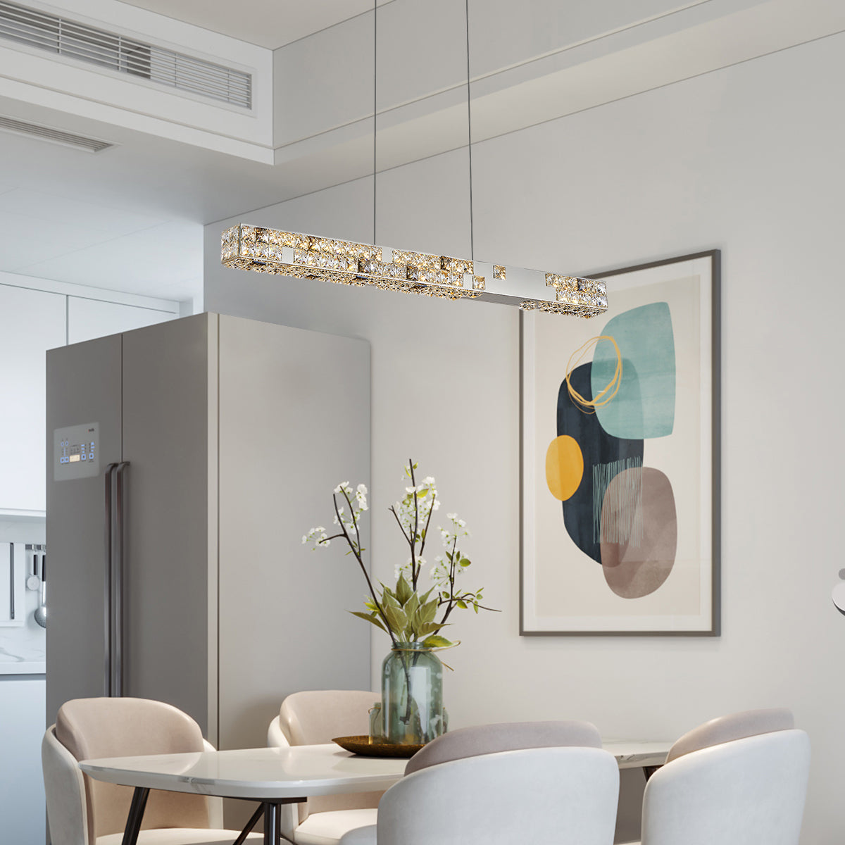 Linear Crystal Chandelier