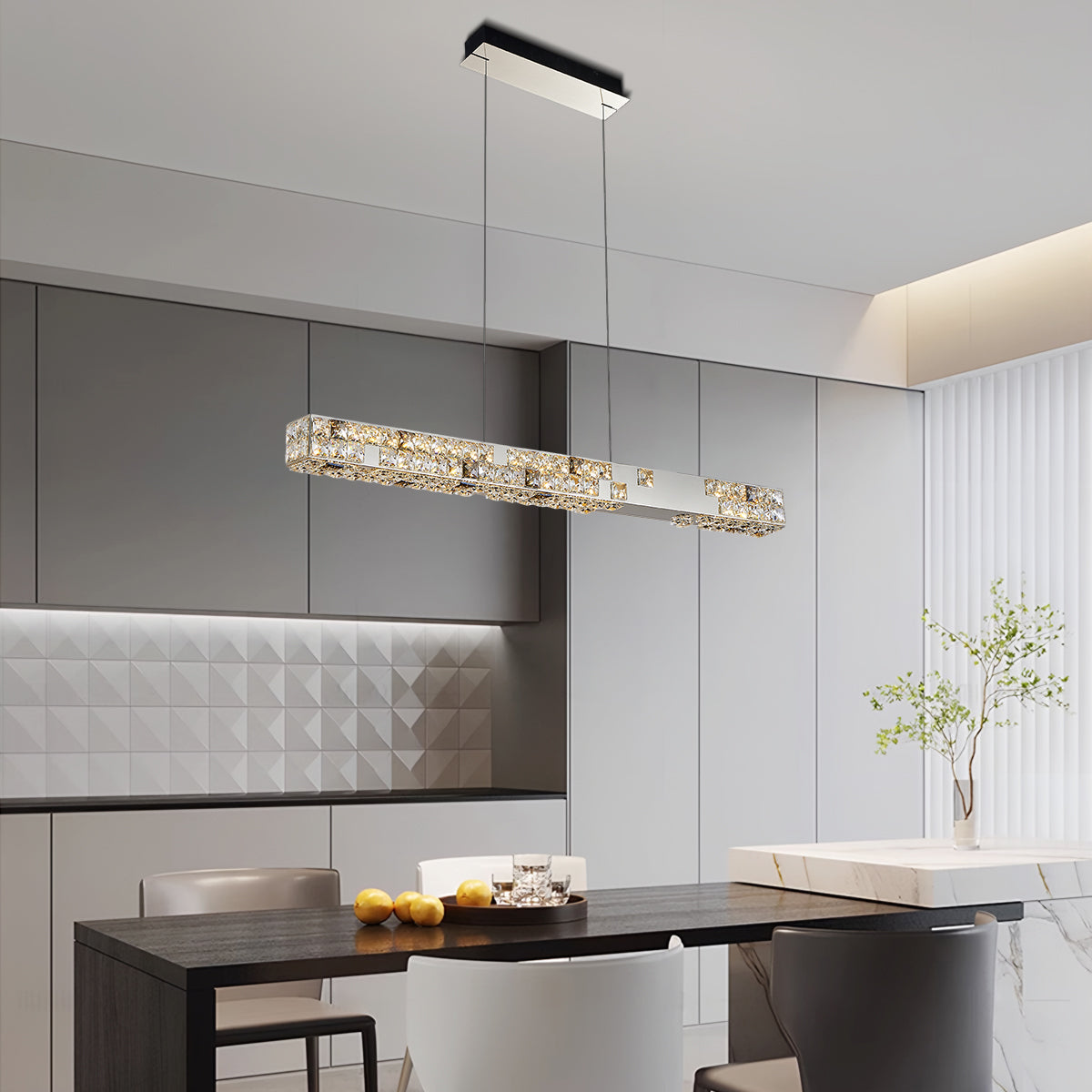 Linear Crystal Chandelier