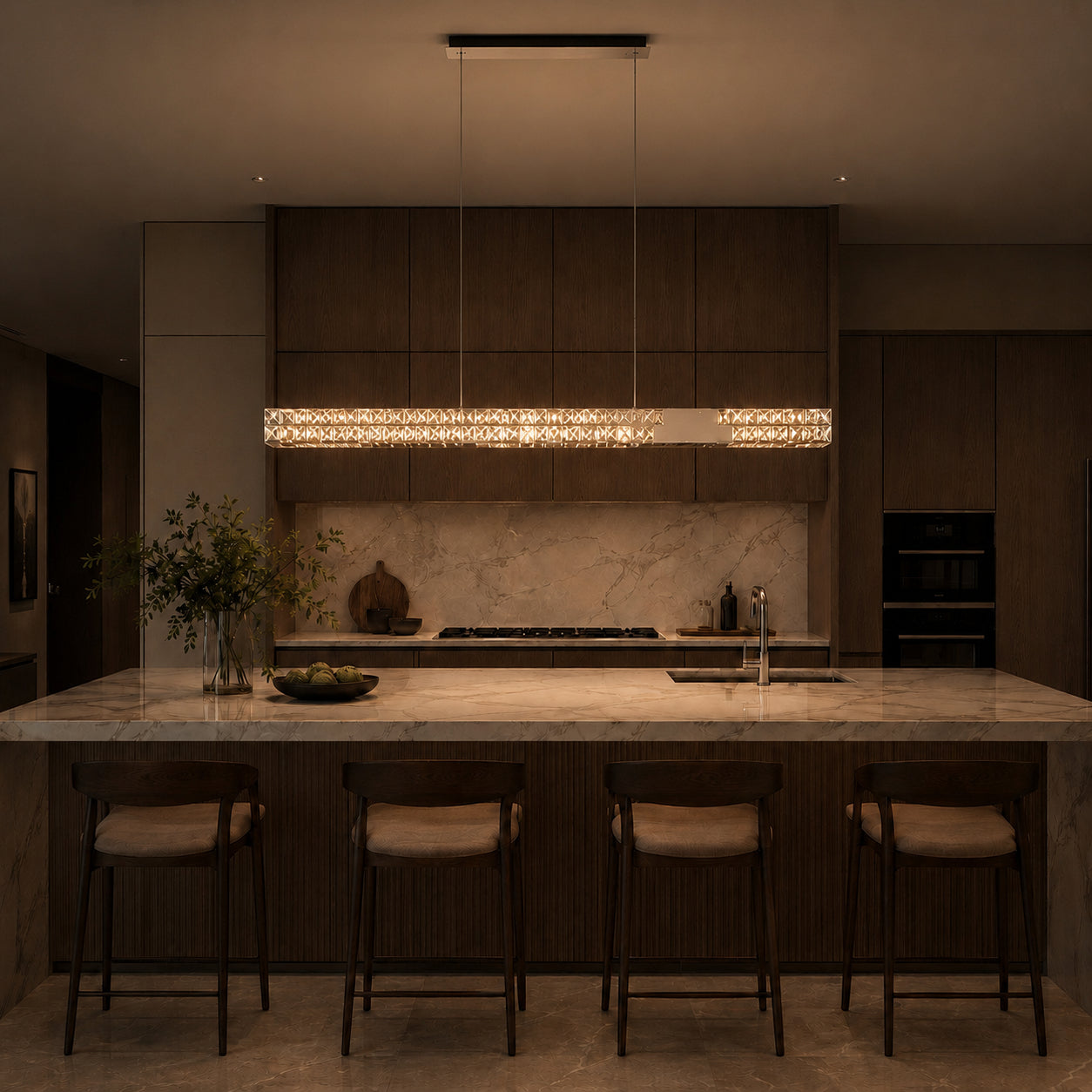 Linear Crystal Chandelier