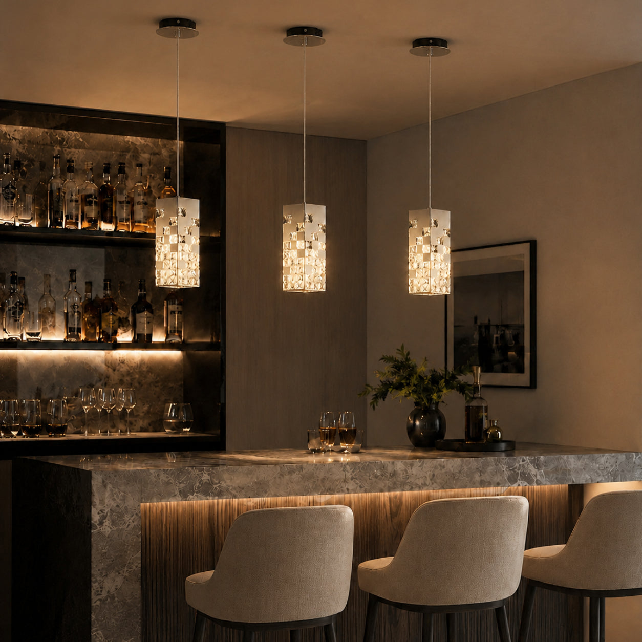 Halo K9 Crystal Pendant Lamp