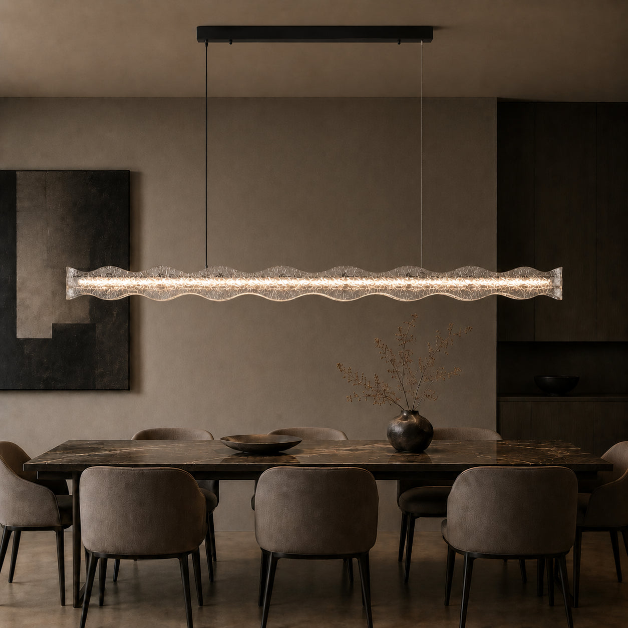Lumivara Linear Wave Pendant Lamp 1