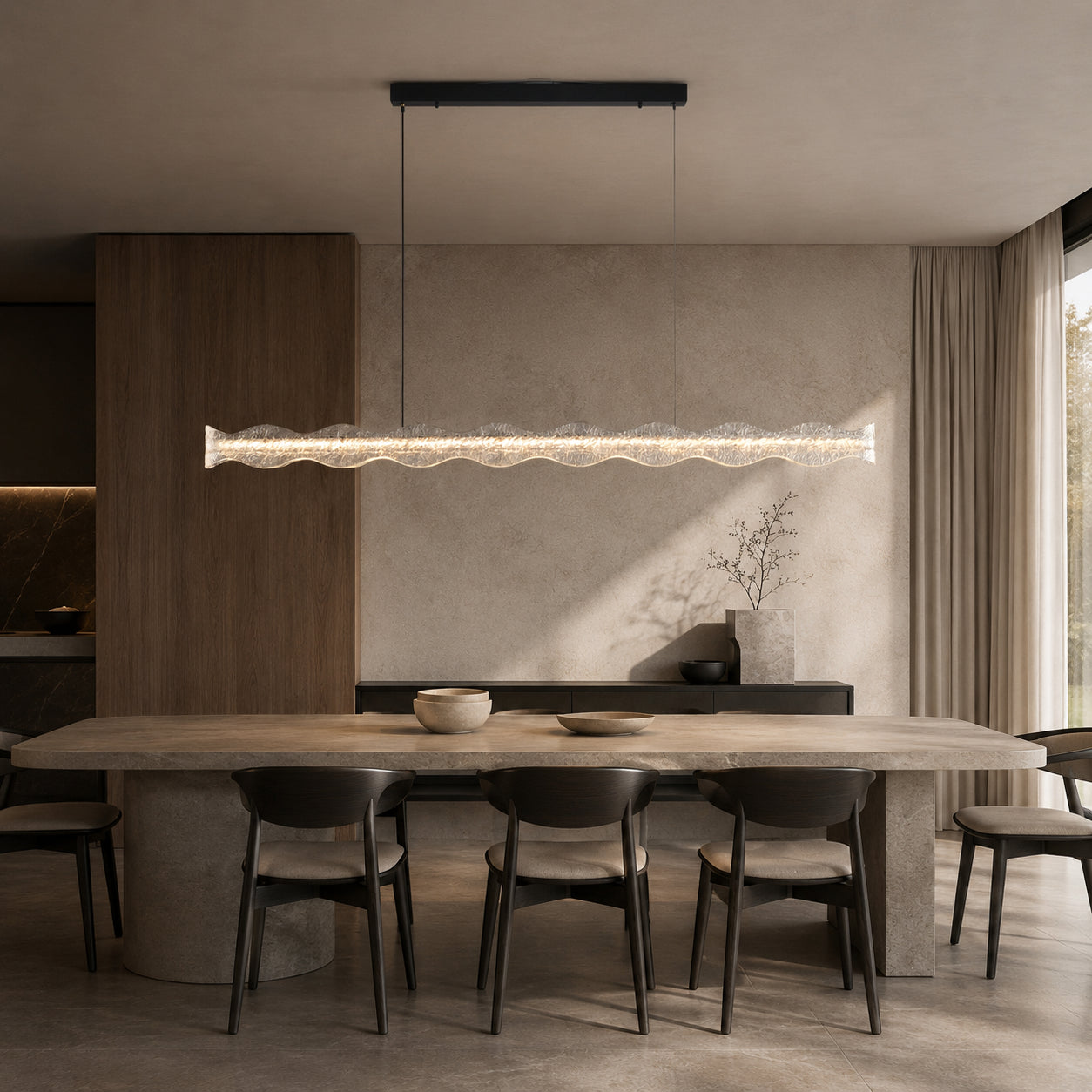 Lumivara Linear Wave Pendant Lamp 6