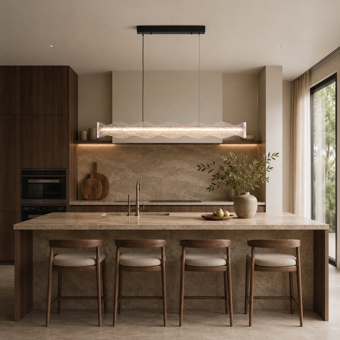 Lumivara Linear Wave Pendant Lamp 7