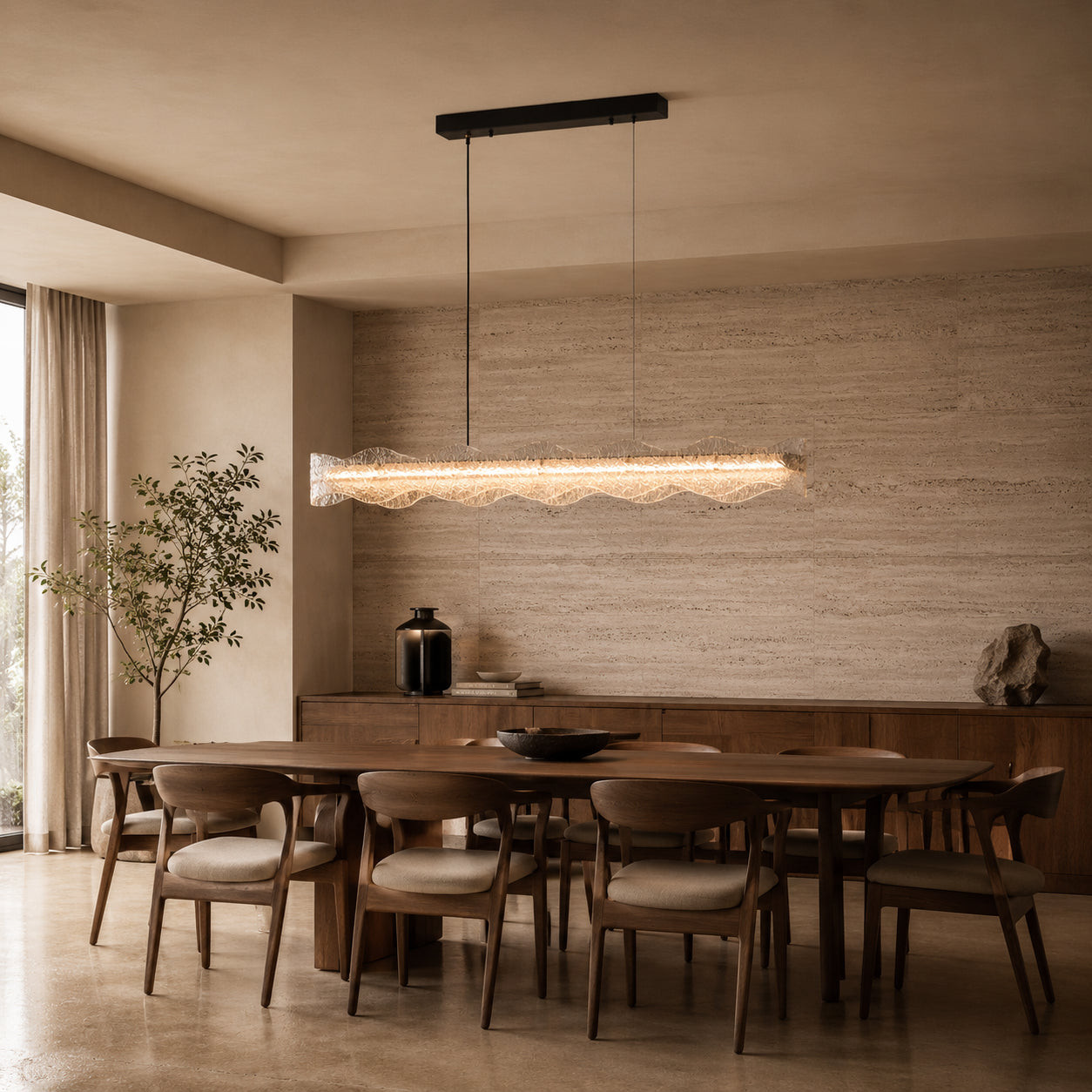 Lumivara Linear Wave Pendant Lamp 9