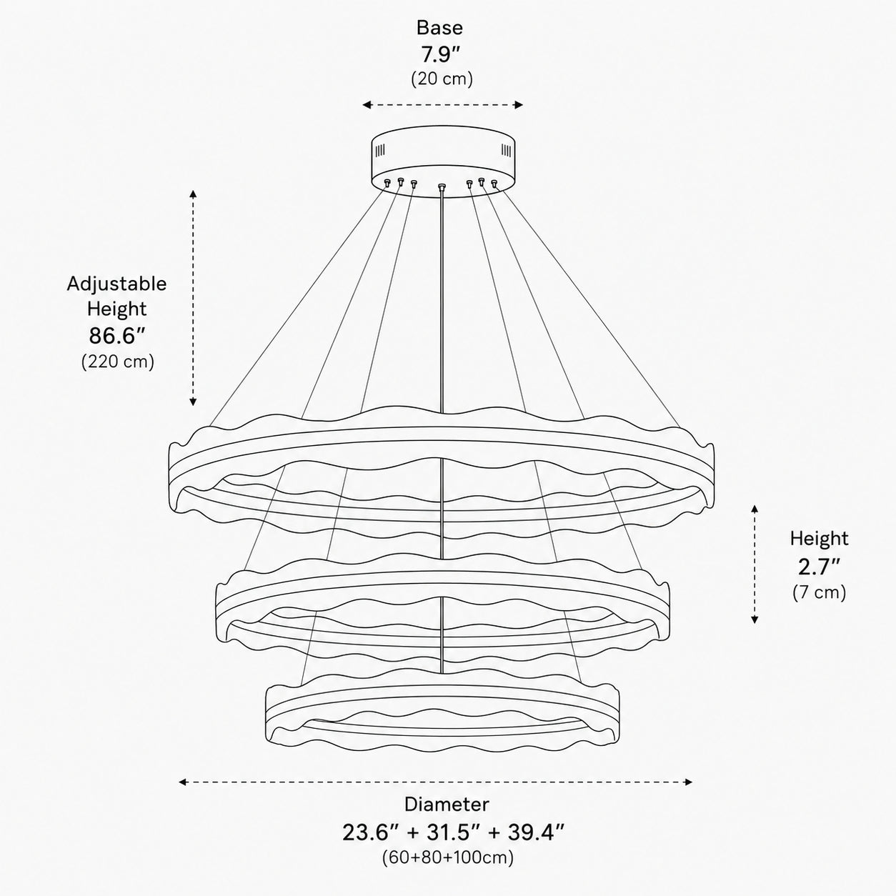  Lumivara Cluster Ring Chandelier 7