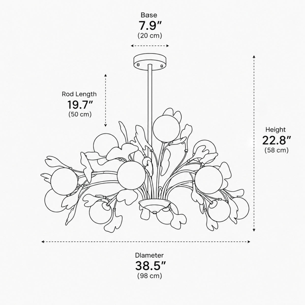 Miro Ginkgo Chandelier 9
