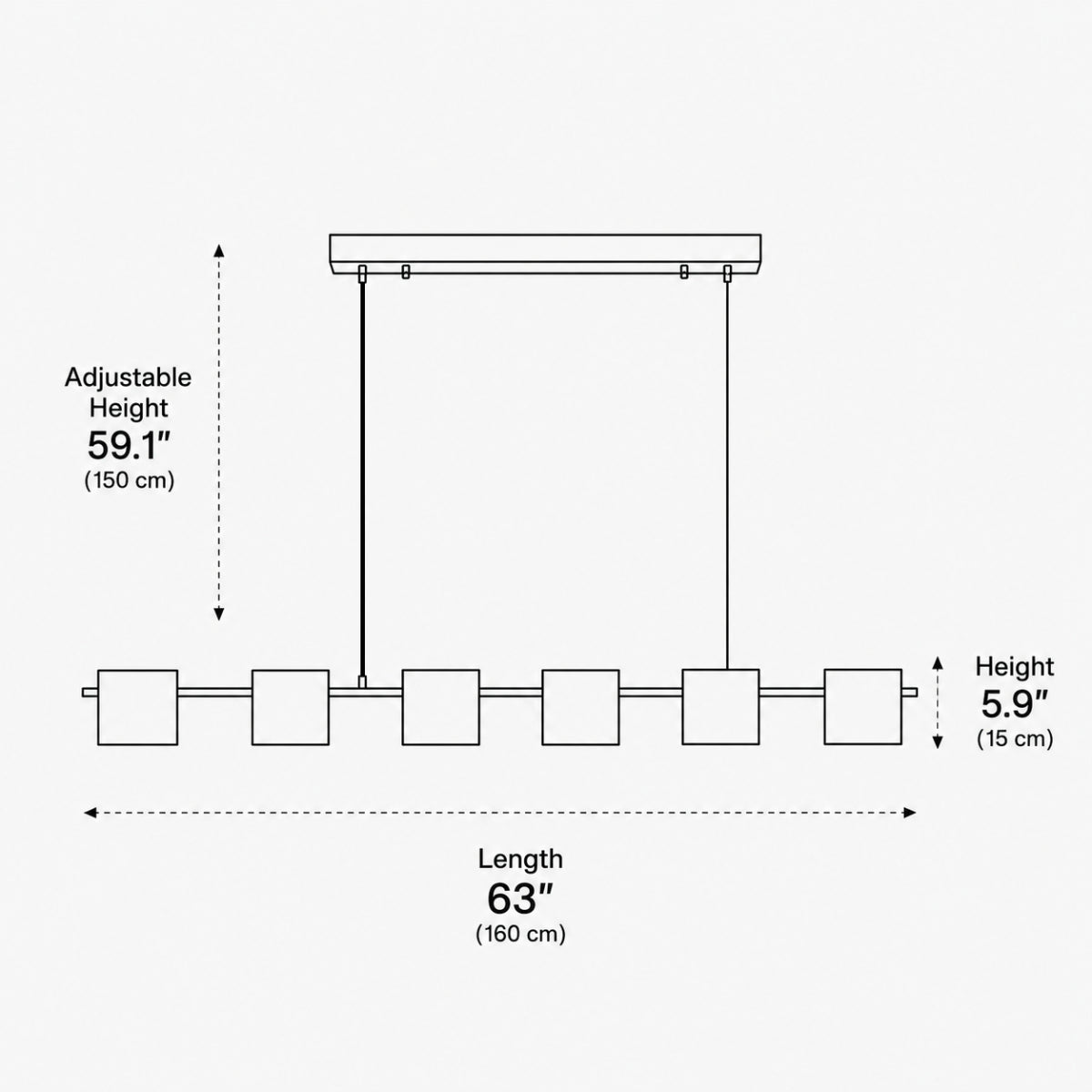 Nero Linear Pendant Lamp 9