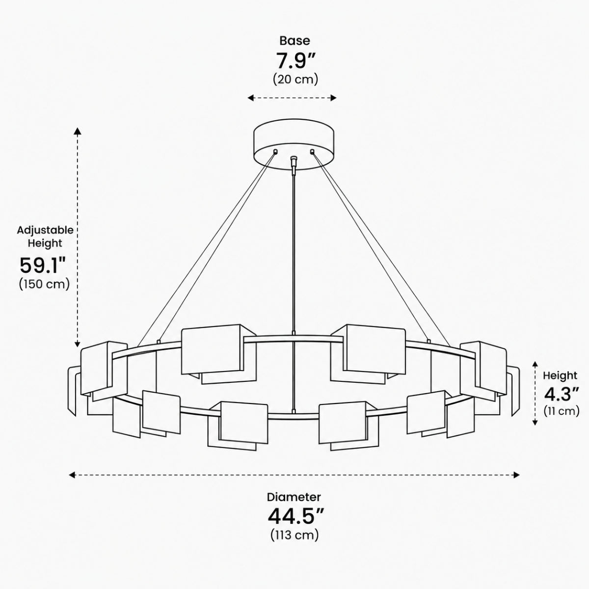 Nero Ring Chandelier 11