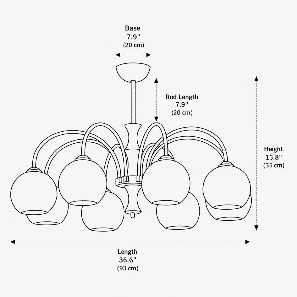 Orin Globe Chandelier 6