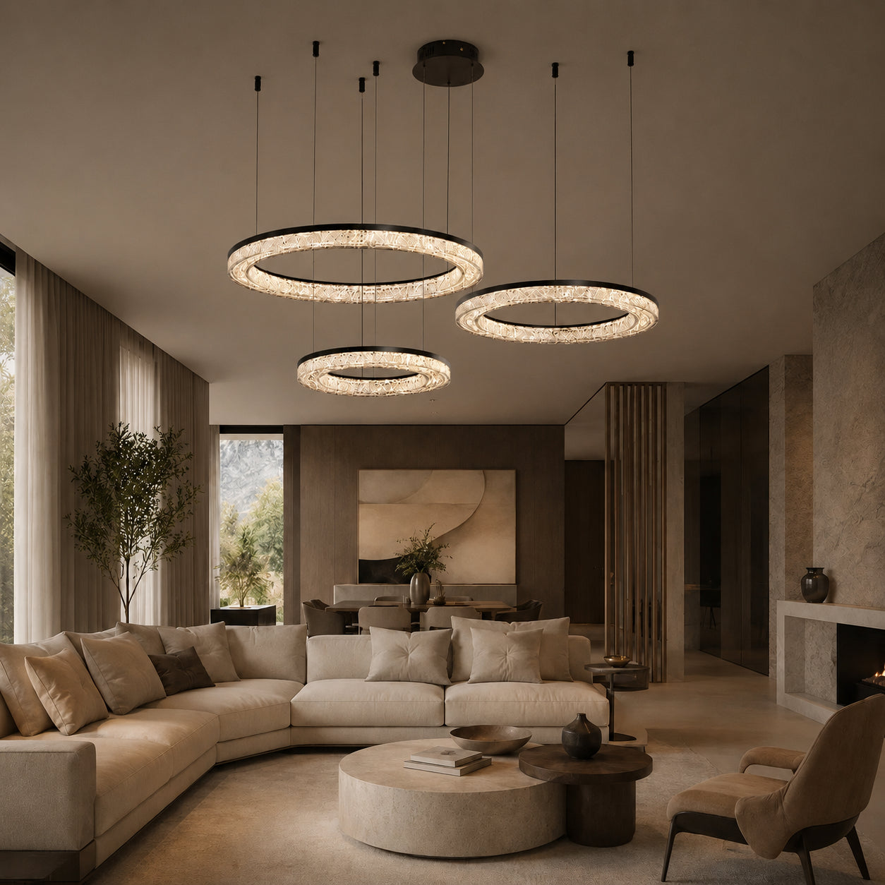Terra Cascade Ring Chandelier 1