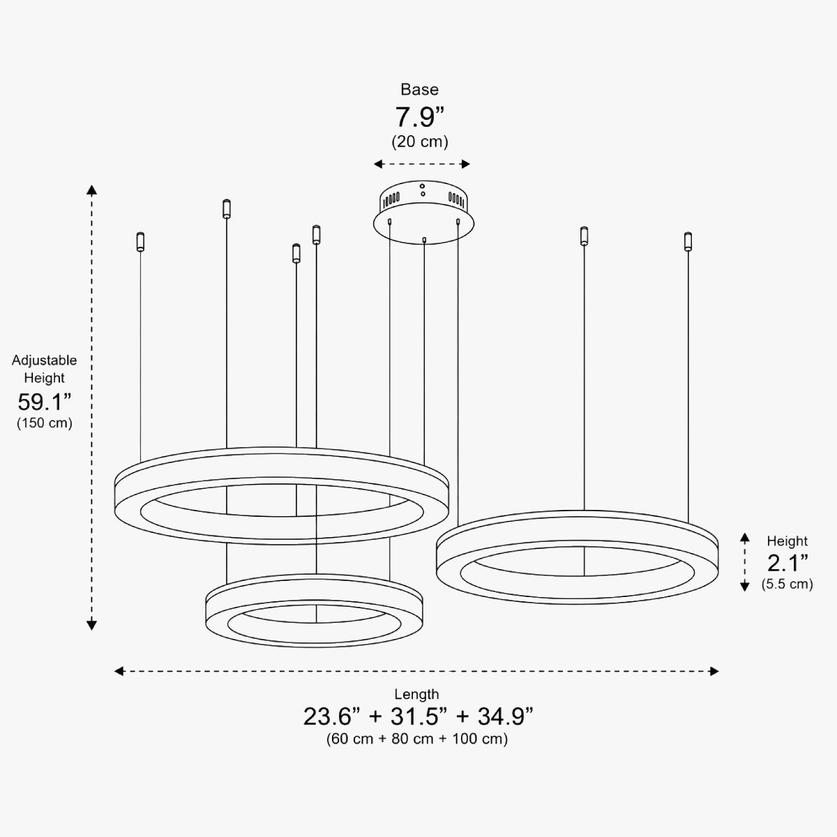 Terra Cascade Ring Chandelier 11