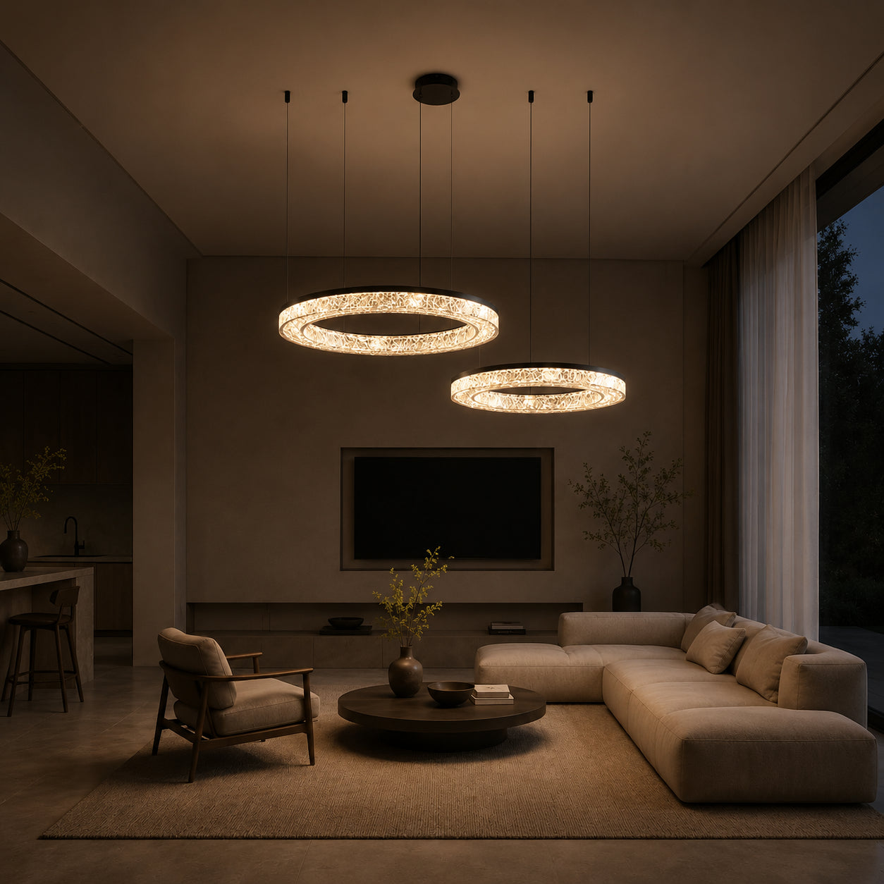 Terra Cascade Ring Chandelier 2