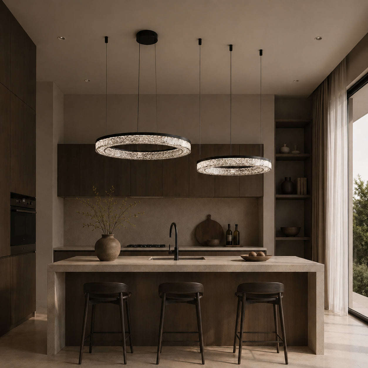 Terra Cascade Ring Chandelier 3