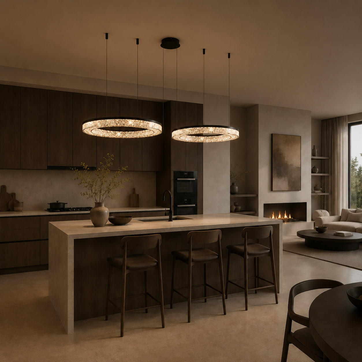 Terra Cascade Ring Chandelier 5