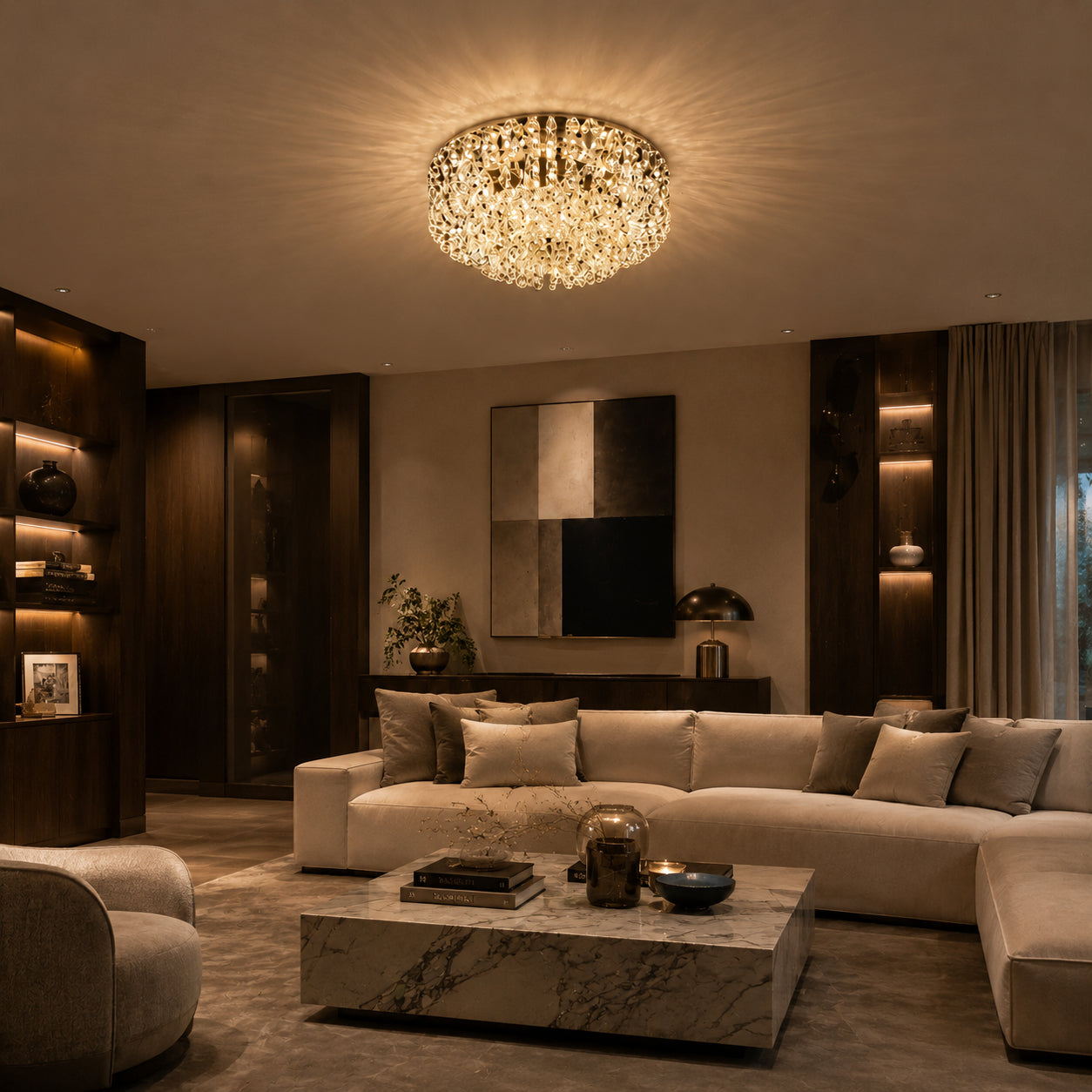 Tierloop K9 Crystal Ceiling Lamp