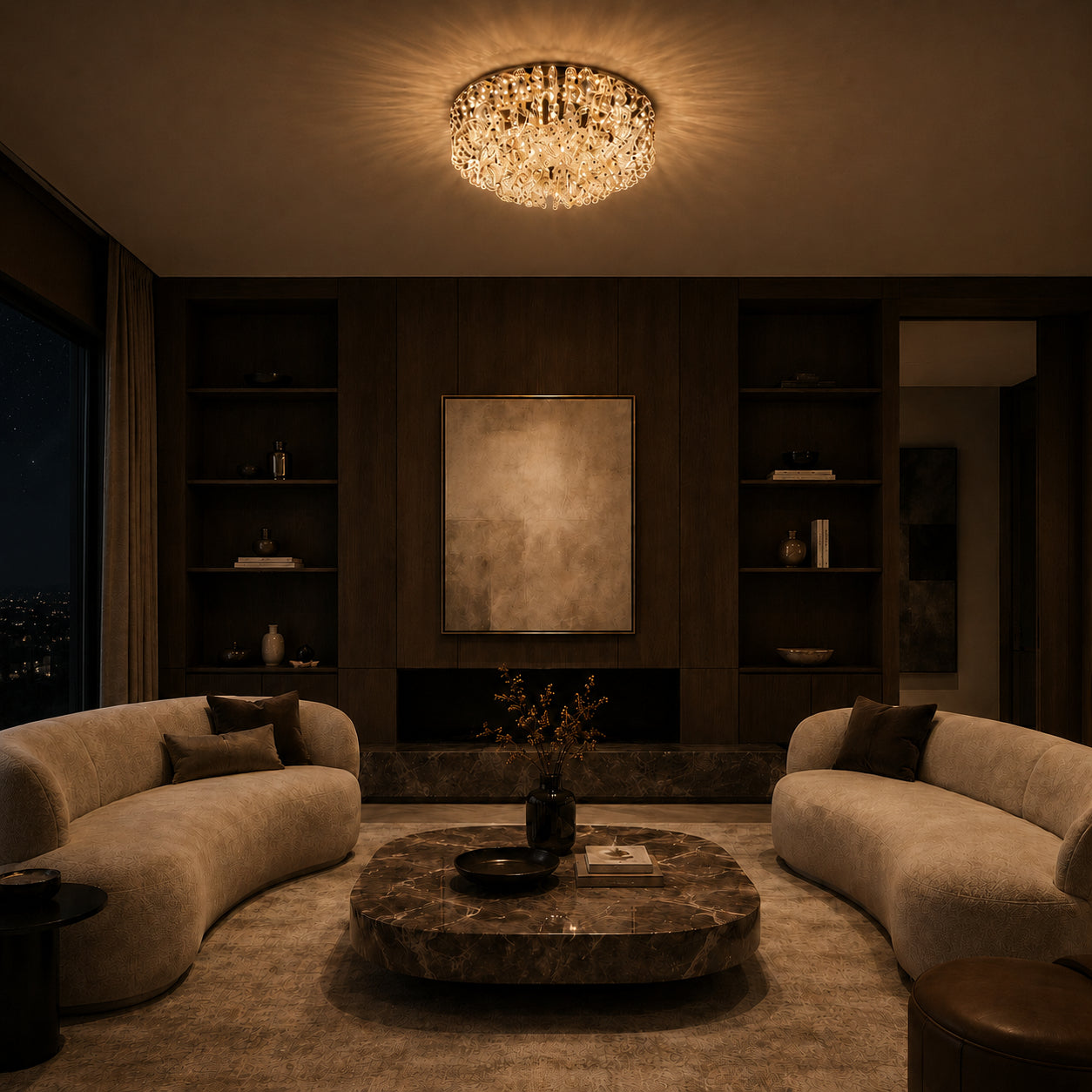 Tierloop K9 Crystal Ceiling Lamp