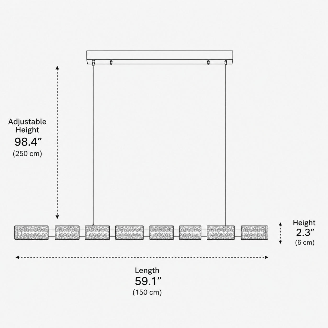 Vetra Linear Pendant Lamp 8