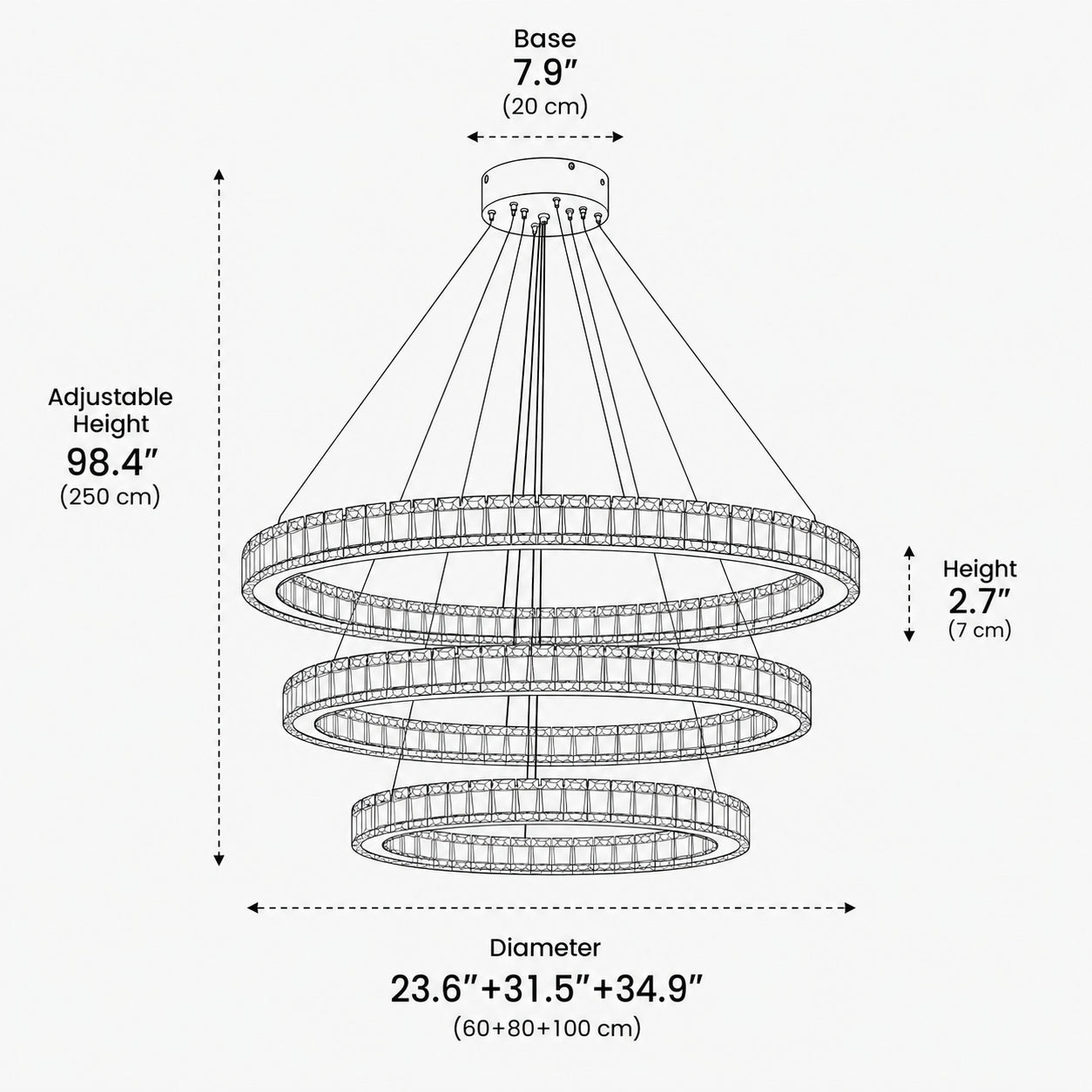 Vetra Tier Ring Chandelier 7
